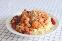 Bulgur with roasted veggies and crunchy topping kaj.jpg