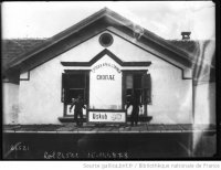 Guerre des Balkans, transformation de la gare turque d'Uskub en gare serbe de Skopje1912.jpg